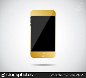 Perfectly detailed modern smart phone isolation, Mobile icon vector illustration