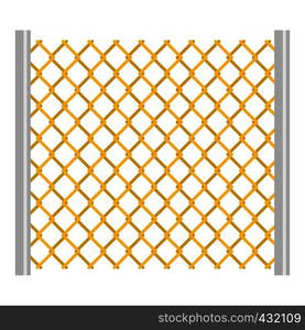 Perforated gate icon flat isolated on white background vector illustration. Perforated gate icon isolated