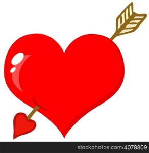 Perforated Heart With Arrow
