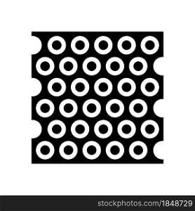 perforated sheet metal glyph icon vector. perforated sheet metal sign. isolated contour symbol black illustration. perforated sheet metal glyph icon vector illustration