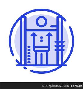 Performance, Growth, Human, Improvement, Management Blue Dotted Line Line Icon