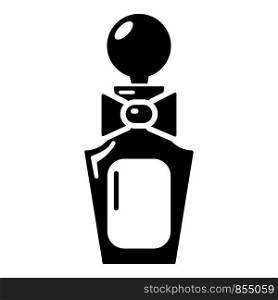 Perfume bottle art icon. Simple illustration of perfume bottle art vector icon for web. Perfume bottle art icon, simple black style