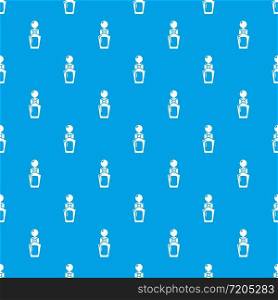 Perfume bottle art pattern vector seamless blue repeat for any use. Perfume bottle art pattern vector seamless blue