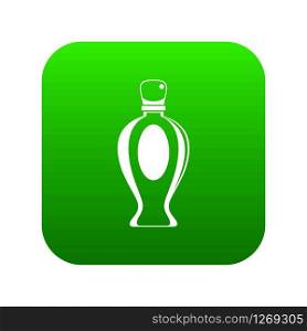 Perfume bottle icon digital green for any design isolated on white vector illustration. Perfume bottle icon digital green