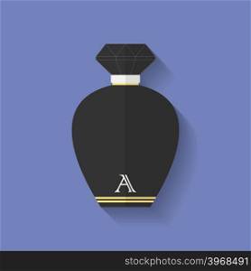 Perfume bottle icon. Flat style. Vector Illustration. Perfume icon. Flat style