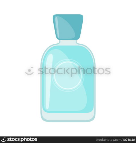 Perfume bottle icon in flat style isolated on white background. Vector illustration.. Perfume bottle icon in flat style isolated on white background.