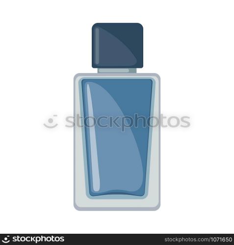 Perfume bottle icon in flat style isolated on white background. Vector illustration.. Perfume bottle icon in flat style isolated on white background.