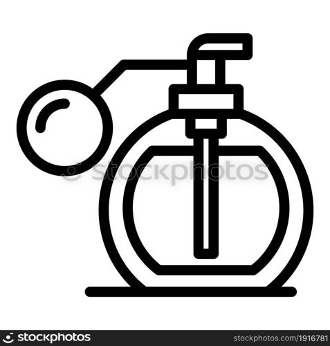 Perfume bottle icon outline vector. Parfum spray. Cosmetic cologne. Perfume bottle icon outline vector. Parfum spray