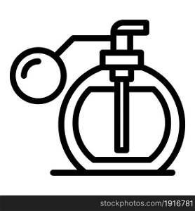 Perfume bottle icon outline vector. Parfum spray. Cosmetic cologne. Perfume bottle icon outline vector. Parfum spray