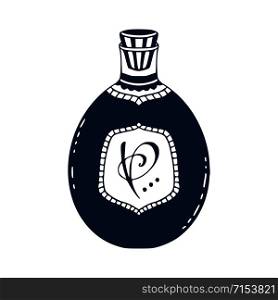 Perfume bottle illustration. Fashionable bottle print. Perfume bottle illustration. Fashionable bottle print.