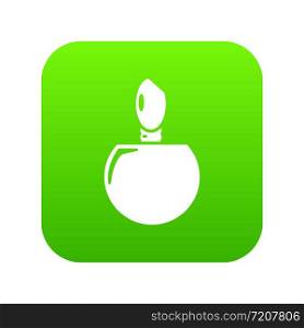 Perfume bottle product icon green vector isolated on white background. Perfume bottle product icon green vector