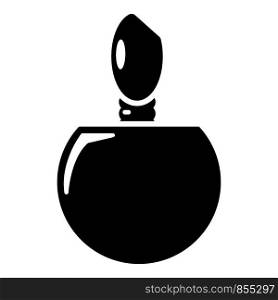 Perfume bottle product icon. Simple illustration of perfume bottle product vector icon for web. Perfume bottle product icon, simple black style