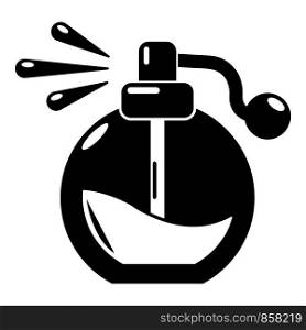 Perfume bottle spray icon. Simple illustration of perfume bottle spray vector icon for web. Perfume bottle spray icon, simple black style