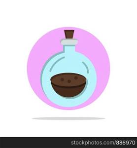 Perfume, Bottle, Toilette, Spray Abstract Circle Background Flat color Icon