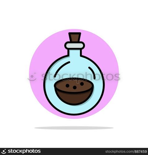 Perfume, Bottle, Toilette, Spray Abstract Circle Background Flat color Icon