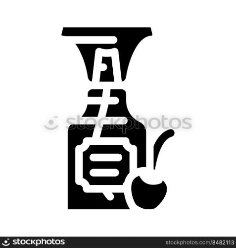perfume cherry glyph icon vector. perfume cherry sign. isolated symbol illustration. perfume cherry glyph icon vector illustration