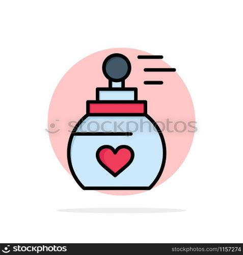 Perfume, Fragmented, Fragrant, Aroma, Abstract Circle Background Flat color Icon