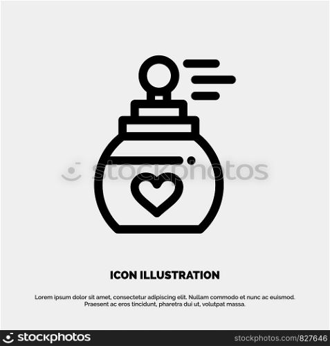Perfume, Fragmented, Fragrant, Aroma, Line Icon Vector