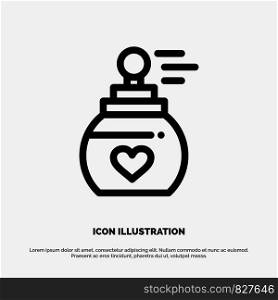 Perfume, Fragmented, Fragrant, Aroma, Line Icon Vector