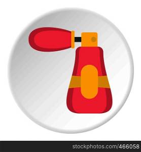 Perfume icon in flat circle isolated on white vector illustration for web. Perfume icon circle