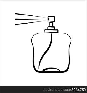 Perfume Icon, Perfume Spray Vector Art Illustration. Perfume Icon, Perfume Spray