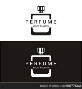 perfume logo vector icon illustration design. logo for lifestyle, perfume shop, and brand company