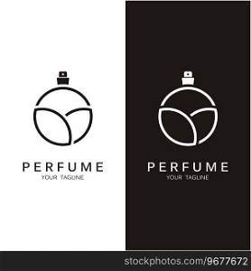 perfume logo vector icon illustration design. logo for lifestyle, perfume shop, and brand company