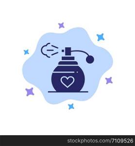 Perfume, Love, Gift Blue Icon on Abstract Cloud Background