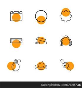 perfume , watch , headset , internet , technology , hardware , setting , icon, vector, design, flat, collection, style, creative, icons ,