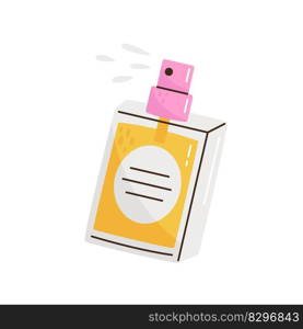 Perfumery bottle. For cosmetic companies, banners, designs, web. Flat vector illustration isolated on white background