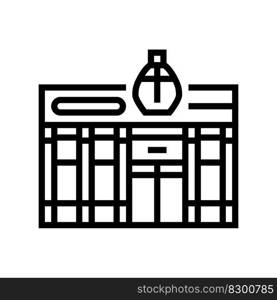 perfumery store line icon vector. perfumery store sign. isolated contour symbol black illustration. perfumery store line icon vector illustration