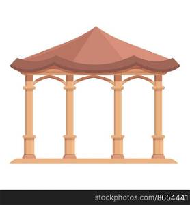 Pergola pavilion icon cartoon vector. Wedding house. Park architecture. Pergola pavilion icon cartoon vector. Wedding house