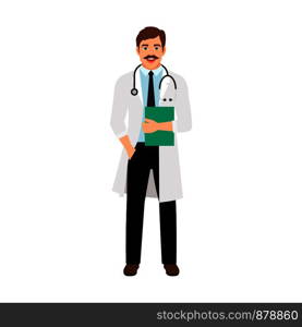 Perinatologist medical specialist isolated vector illustration on white background. Perinatologist medical specialist