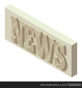 Periodic news icon. Isometric illustration of periodic news vector icon for web. Periodic news icon, isometric style