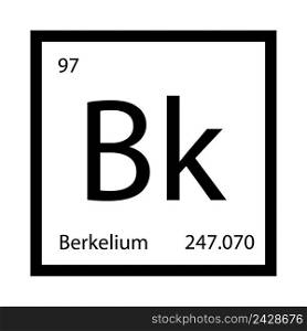 Periodic table element berkelium icon vector image