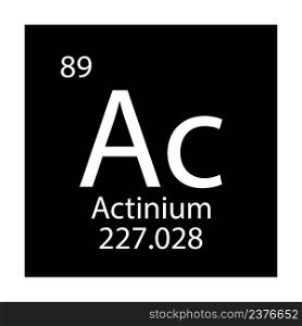 Periodic table element chemical symbol actinium molecule chemistry vector atom icon