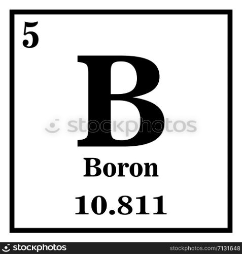 Periodic Table of Elements - Boron Vector illustration eps 10.. Periodic Table of Elements - Boron Vector illustration eps 10