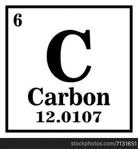 Periodic Table of Elements - Carbon Vector illustration eps 10.. Periodic Table of Elements - Carbon Vector illustration eps 10