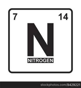 periodical Nitrogen element icon vector illustration symbol design