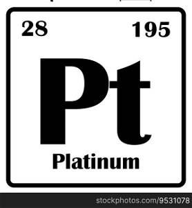 Periodical Platinum element icon vector illustration symbol design