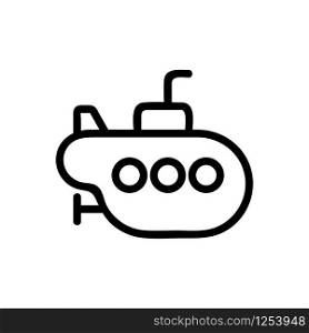 Periscope submarine icon vector. Thin line sign. Isolated contour symbol illustration. Periscope submarine icon vector. Isolated contour symbol illustration