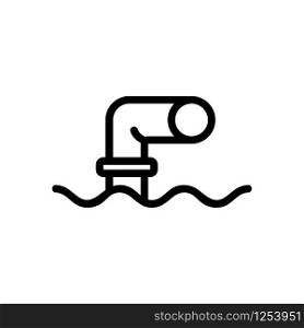 Periscope submarine icon vector. Thin line sign. Isolated contour symbol illustration. Periscope submarine icon vector. Isolated contour symbol illustration