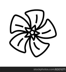 periwinkle flower spring line icon vector. periwinkle flower spring sign. isolated contour symbol black illustration. periwinkle flower spring line icon vector illustration