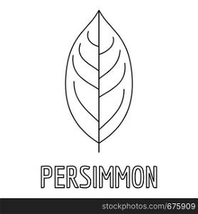 Persimmon leaf icon. Outline illustration of persimmon leaf vector icon for web. Persimmon leaf icon, outline style.
