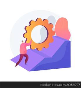 Persistence abstract concept vector illustration. Perseverance, personal quality, persistent action, motivation in sport, business persistence, determination to achieve goal abstract metaphor.. Persistence abstract concept vector illustration.