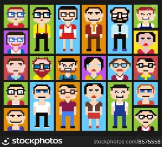 Person avatar people cartoon pixel