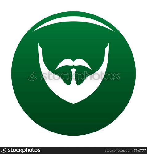 Person beard icon. Simple illustration of person beard vector icon for any design green. Person beard icon vector green