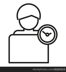 Person bed sleep icon outline vector. Insomnia problem. Stress awake. Person bed sleep icon outline vector. Insomnia problem