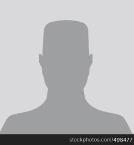 Person gray photo placeholder man silhouette on gray background