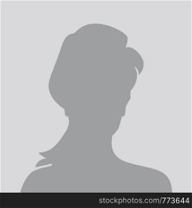 Person gray photo placeholder woman silhouette on gray background